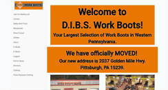 Desktop Screenshot of dibsworkboots.com